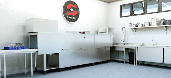 Máquina de Lavar Loiça UX-50C ISO - Máquina de lavar loiça industrial.  Sammic Lavagem de Loiça